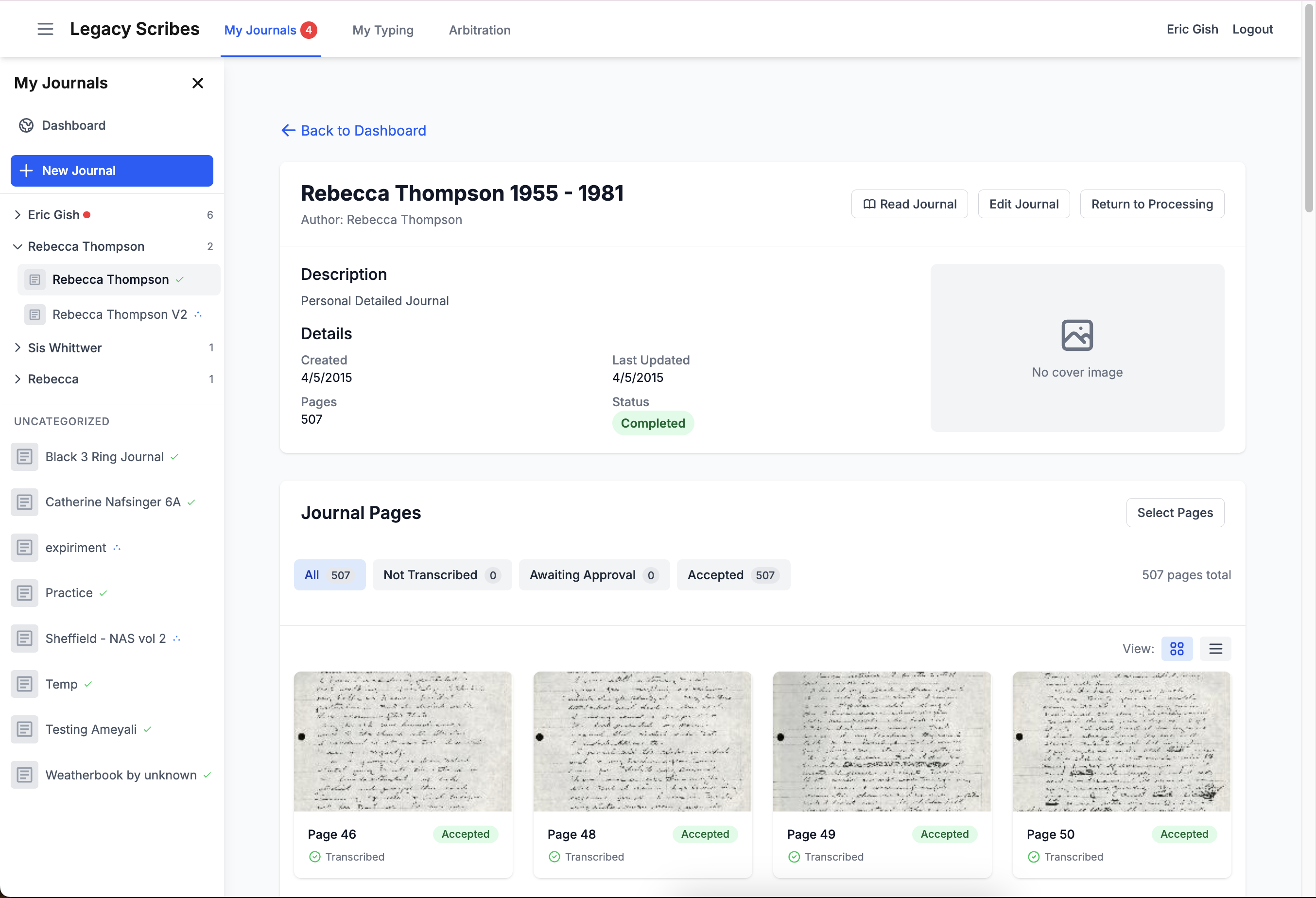User Dashboard